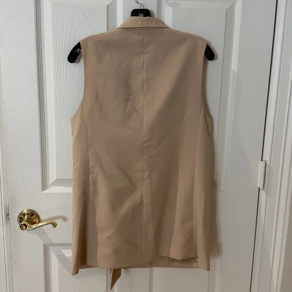 Tan Double-Breasted Sleeveless Blazer GU Japan size medium